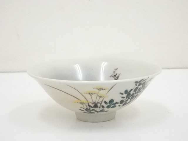 道具 ] - 道具 京焼 井上春峰造 色絵秋草茶碗（共箱） | ネット